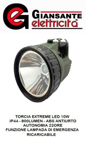Torcia led ricaricabile IP44 Extreme led 10w 800 lumen - CFG